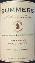 Summers - Cabernet Sauvignon Napa Valley Andrianna's Cuvee 2018 (750ml) (750ml)