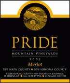 Pride - Merlot Napa Valley Mountain Vineyards 2019 (750ml)