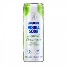 Absolut - Lime & Cucumber Vodka Soda (4 pack 355ml cans) (4 pack 355ml cans)