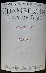 Domaine Alain Burguet - Chambertin Clos de Beze 2006 (750ml) (750ml)