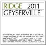 Ridge Vineyards - Geyserville 2020 (750)